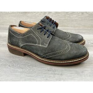 Testosterone CapStan Men's Blue Nubuck Leather‎ Oxford Wingtip 8 Lace Up Shoes